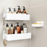 Orimade shower caddy 3-pack main view with clean white finish and minimalist design