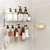 Orimade shower caddy 3-pack assembly view keeping bathroom storage organized.