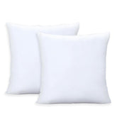 ORJ throw pillow insert in white 22x22 pack of 2 for sofa decoration and comfort.