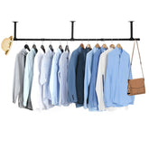 Oroonoko pipe clothes rack ceiling mount with 72inch length for space-saving laundry organization.