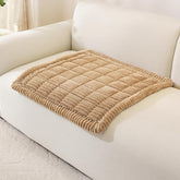 OstepDecor washable couch cover protects against dog scratches on a sofa