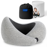 OSTRICH PILLOW Go 360 design supports full neck alignment for travel comfort