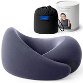 OSTRICH PILLOW Go neck pillow front view showing compact travel form and comfort