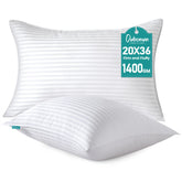 Oubonun king-size pillows set 2 fluffed to expand after unpacking for cloud-like comfort