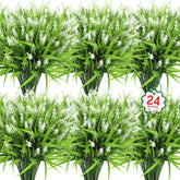Ouddy Decor lavender outdoor bundle adds vibrant white color to porches.
