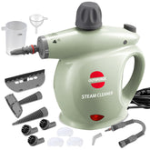 Outspurge handheld steam cleaner targeting grout lines for deep, chemical-free cleaning.