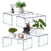 OVNTHYK large acrylic risers with 12.4in x 5in x 5in surface for displays.