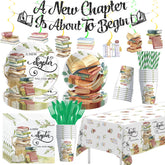 Owelleny storybook dinner plates for baby showers with literary charm.
