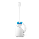 OXO compact toilet brush with automatic door keeps bathroom tidy when stored