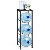 OYEAL 5-gallon bottle holder front view showing organized kitchen setup
