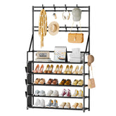 OYREL 5-tier shoe rack front view for organized entryway storage.