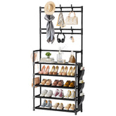OYREL 5-tier shoe rack front view shows organized footwear in a compact footprint