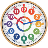 Oyster&Pop kids clock 14-inch face shows learning time clearly