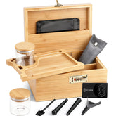 OZCHIN large bamboo lock box with combination lock for secure storage