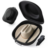 Ozueccr Cowboy Hat Travel Case crushproof exterior protects hats during trips.
