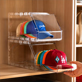 Ozueccr hat organizer with transparent drawer for quick selection and cap shape protection
