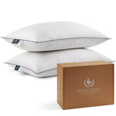 Pacific Coast Pillow 3-chamber closeup shows balanced support for back and side sleepers.