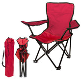 Pacific Play Tents Ruby Red Kids Folding Chair front view, cozy seating for little explorers.