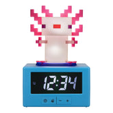 Paladone Minecraft Axolotl alarm clock front view, ideal for playful wake-ups in kids' rooms.