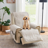 Pamhaven recliner cover with medallion quilting enhances style and protection.
