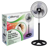PAMI 18-inch high-velocity oscillating pedestal fan cooling a living room