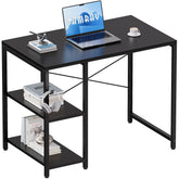 Pamray 32inch desk with shelves for compact home office storage.