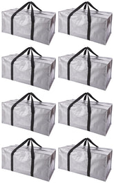 PANDA JOYS extra-large moving bags with zipper handles for easy transport.