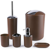 Papillon 6-piece bathroom set soap dispenser keeping counter tidy and stylish.
