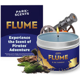 Park Scents Flume Candle smoky atmosphere for immersive pirate-inspired evenings.