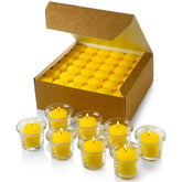 PARNOO 72-votive candles in citronella for outdoor evenings with citrus aroma and insect deterrence