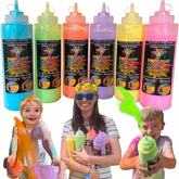 Party Goat color run squeeze bottle green spray for controlled, mess-free color bursts at events.