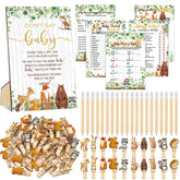 Patelai woodland animals donβt say baby sign for stylish shower messaging