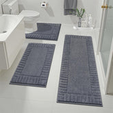 Pauwer 3pc rug set with U-shaped toilet mat for plush, warm feet