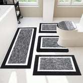 Pauwer 5-piece rug set laid out for a coordinated, spa-like bathroom upgrade.