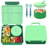 Pawtong bento lunch box with four compartments keeps meals organized for kids.