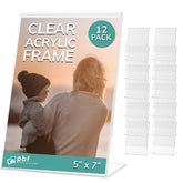 PBF 5x7 acrylic sign holder front view with crisp display for clear signage