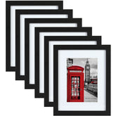 PEALSN 11x14 frame set front view in black woodgrain for wall display