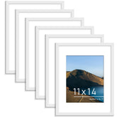 PEALSN 11x14 white wood frame set for gallery-style wall display.