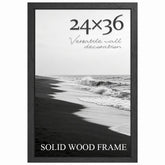 PEALSN solid wood 24x36 black frame for durable poster display