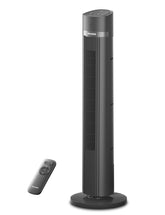 Pelonis 40-inch bladeless tower fan front view shows powerful airflow.