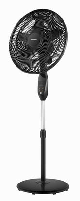 Pelonis PFS45A5BBB pedestal fan with 90-degree oscillation for even room cooling