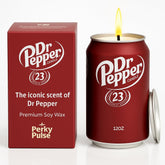 Perky Pulse Dr Pepper Candle close-up replica can for prank gifts