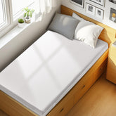 PERLECARE 3 Inch Gel Memory Foam Topper top view highlights a plush surface for pressure relief.