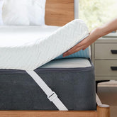PERLECARE Queen cooling memory foam topper with 3-inch profile for cooler sleep.