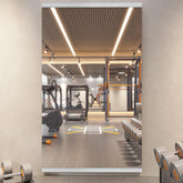pertetey home gym mirror offers a clear full-body reflection for workouts.