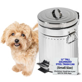 Pet Fit For Life outdoor dog waste can small keeps yards tidy and odors contained.