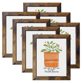PETAFLOP 8x10 rustic brown frame closeup shows natural wood grain for warm decor.