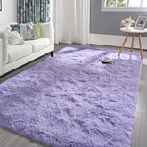 Pettop fluffy lavender rug 3x5 for bedroom adds cozy warmth and color
