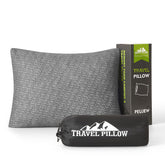 PEUJEW memory-foam travel pillow offers contoured support for on-the-go comfort