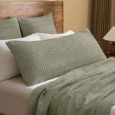 PHF cotton waffle body pillowcase front view showing breathable fabric for cooler nights